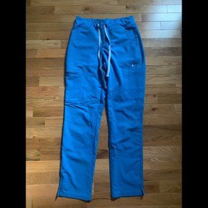 Figs High Waisted Yola Scrub Pants Size Small in Capri Blue